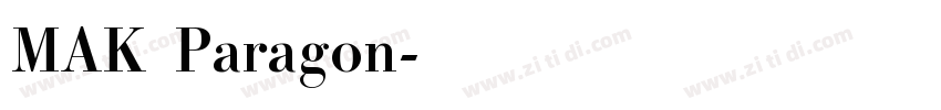 MAK Paragon字体转换